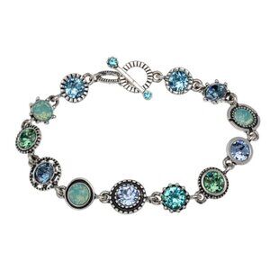 Blue & Green Crystal Bracelet – Made with Swarovski Crystals – Perfect Gift
